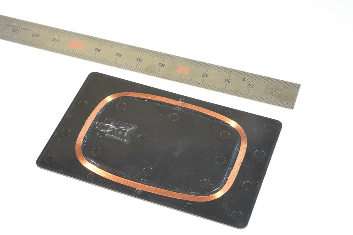 Coil is embedded in the card