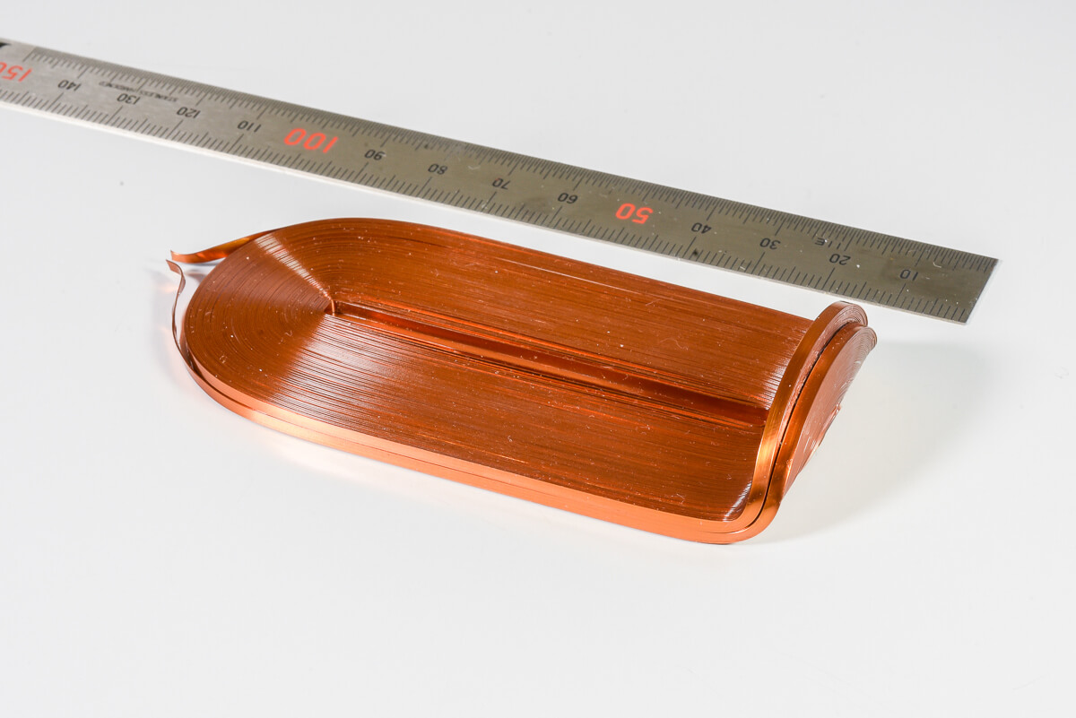 High-density coil is bent