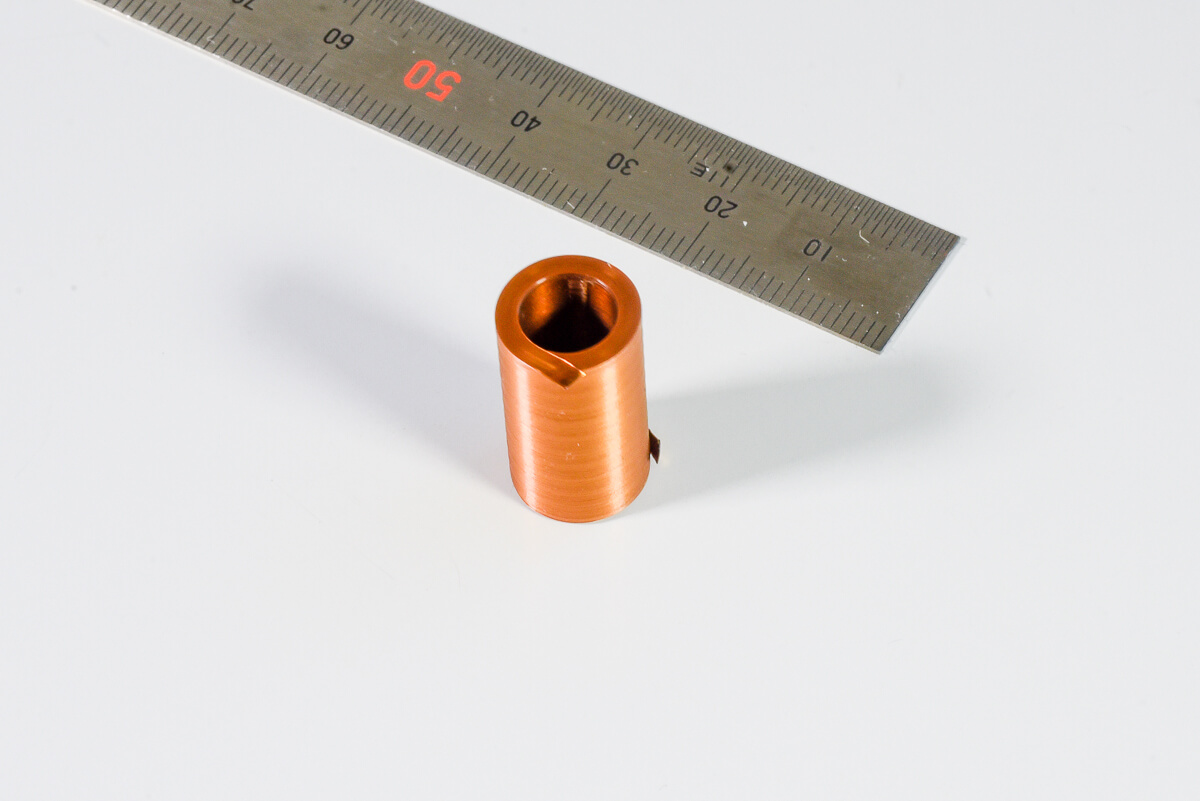 Coil with flat wire wound vertically