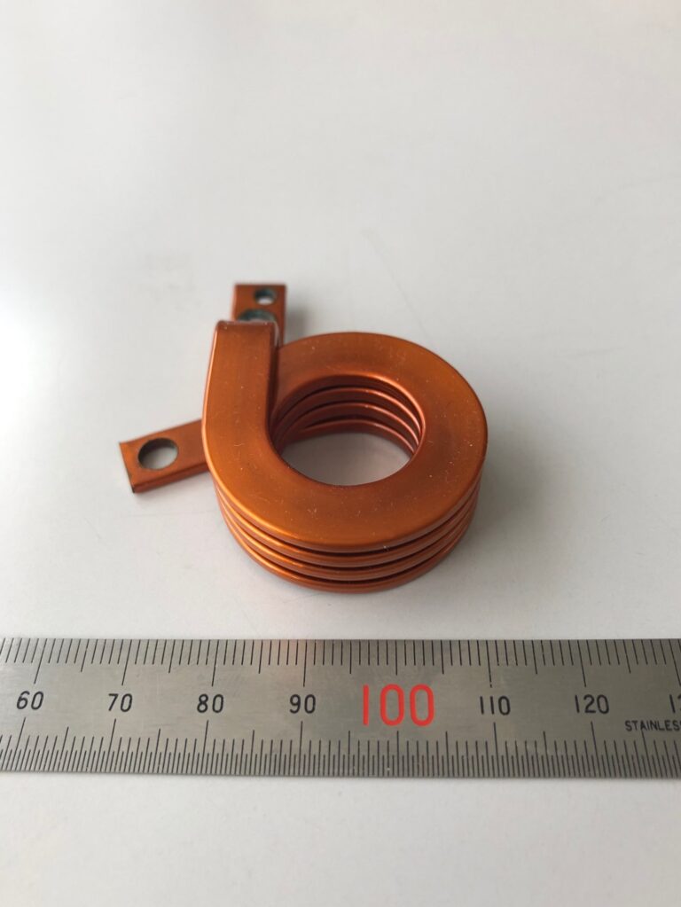 Coil with flat wire wound vertically